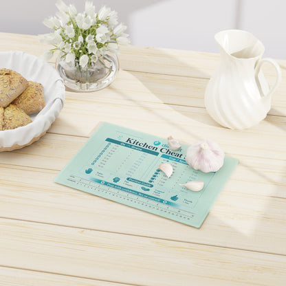 Kitchen Cheat Sheet Cutting Board – Measurement & Conversion Guide