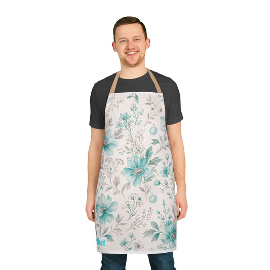 DietBet Floral Kitchen Apron — Vintage Watercolor Flower Chef Apron