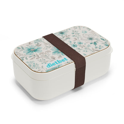 Spring Country DietBet Lunch Box - Teal Floral Meal Prep Box