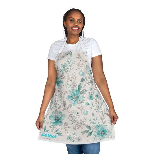 DietBet Floral Kitchen Apron — Vintage Watercolor Flower Chef Apron