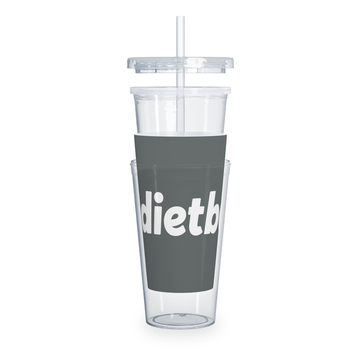Plastic Tumbler with Straw